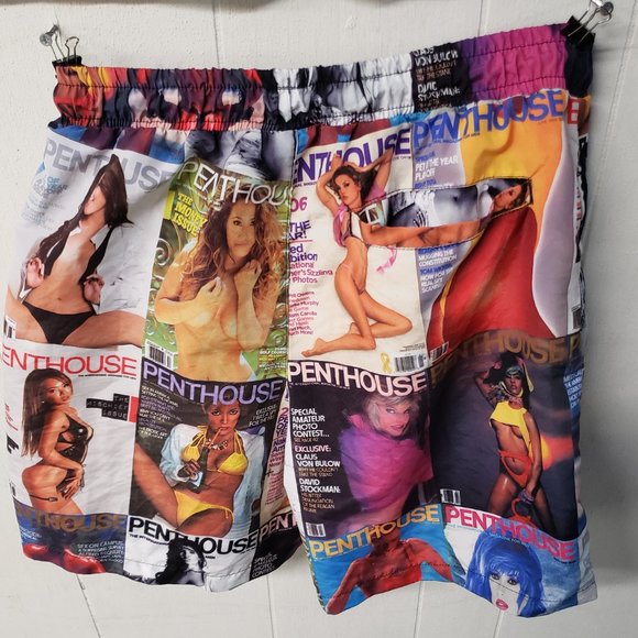 PENTHOUSE Magazine Cover Shirt & Swimsuit bottom X REASON ~ Men’s Medium - Picture 7 of 14